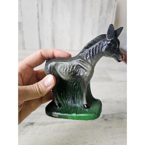 Vintage donkey nativity AS IS stable Xmas decor - Picture 6 of 8